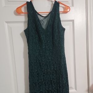 Elegant Green Lace Dress